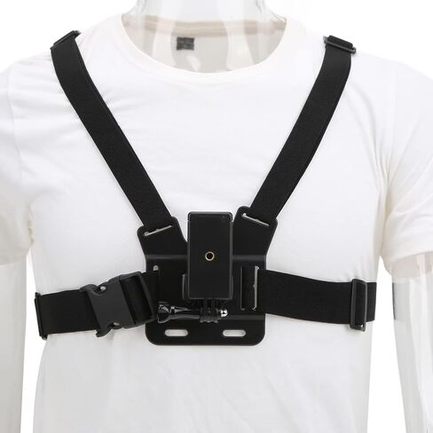 Mobile Phone Chest Strap Harness Mount Head Strap Holder Kit, Phone Chest Mount Harness Holder Mobile Phone Strap Clip for Video Recording Camera Harness in Kuwait