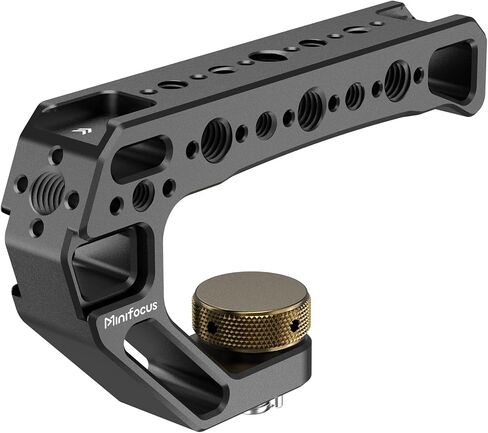 Camera Top Handle with 3/8"-16 Locating Pins for ARRI Grip for Camera Cage, Universal Top Handgrip with 5 Cold Shoe Adapters, Ergonomic Design, 1/4" and 3/8" Threads with Microphone/LED Light/Monitor in Saudi Arabia