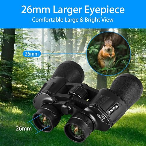 10x50mm High Power Binoculars for Adults and Teen, HD Professional Binoculars with BAK4 Prism & FMC Lens, Suitable for Bird Watching, Hunting, Travel, Stargazing, and Sports Events. in Kuwait