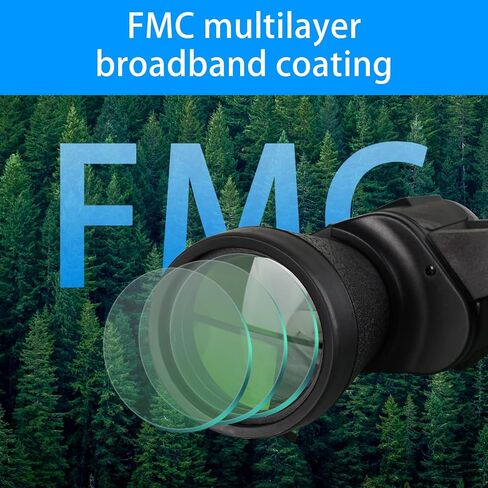 10x50mm High Power Binoculars for Adults and Teen, HD Professional Binoculars with BAK4 Prism & FMC Lens, Suitable for Bird Watching, Hunting, Travel, Stargazing, and Sports Events. in Kuwait
