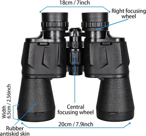 10x50mm High Power Binoculars for Adults and Teen, HD Professional Binoculars with BAK4 Prism & FMC Lens, Suitable for Bird Watching, Hunting, Travel, Stargazing, and Sports Events. in Kuwait