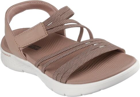 Skechers Women's Go Walk Flex Sandal Emma Flat Sandals, brown, 9 US in Kuwait