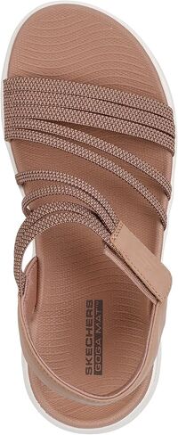 Skechers Women's Go Walk Flex Sandal Emma Flat Sandals, brown, 9 US in Kuwait