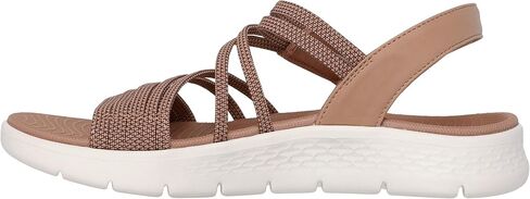 Skechers Women's Go Walk Flex Sandal Emma Flat Sandals, brown, 9 US in Kuwait
