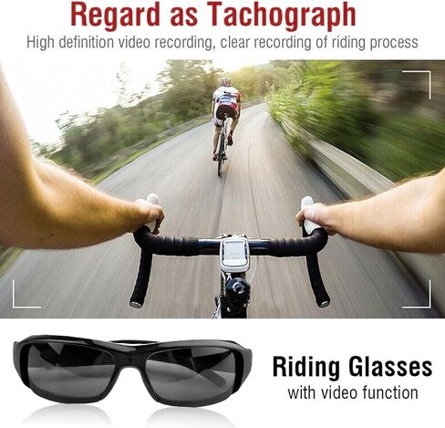 Smart Video 1080P Camera Glasses,Sport Camera Sunglasses with Anti Shake Wide Angle Lens,Sports Action Camera Glasses for Cycling Sports in Kuwait