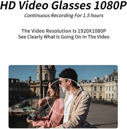 Smart Video 1080P Camera Glasses,Sport Camera Sunglasses with Anti Shake Wide Angle Lens,Sports Action Camera Glasses for Cycling Sports in Kuwait