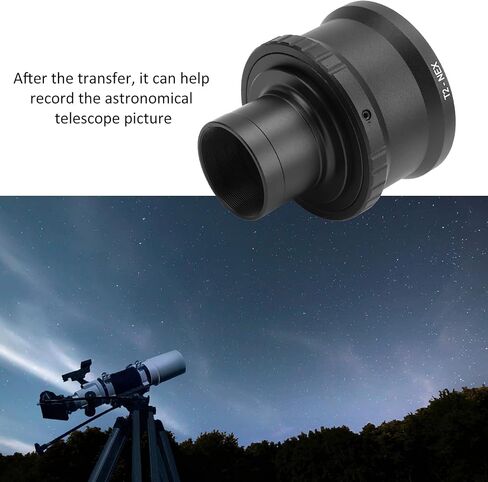1.25in T Mount Telescope Adapter Ring for E Mount Mirrorless Camera, Aluminum Alloy Metal T2-E Adapter with M42x0.75 Interface, Lightweight Accessory for Astrophotography in Kuwait