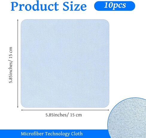 10 Pcs Eye Glass Clean Cloths, 6 * 6in Scratch-Free Glasses Cleaning Cloth, Shammy Microfiber Cleaning Cloth for Glasses, Camera Lens, Screen in Kuwait