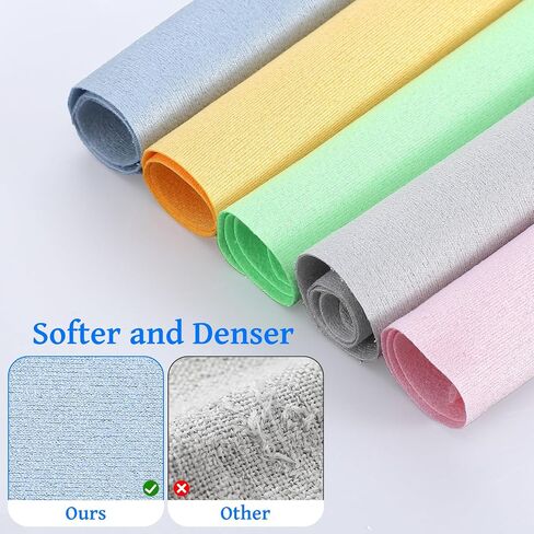 10 Pcs Eye Glass Clean Cloths, 6 * 6in Scratch-Free Glasses Cleaning Cloth, Shammy Microfiber Cleaning Cloth for Glasses, Camera Lens, Screen in Kuwait