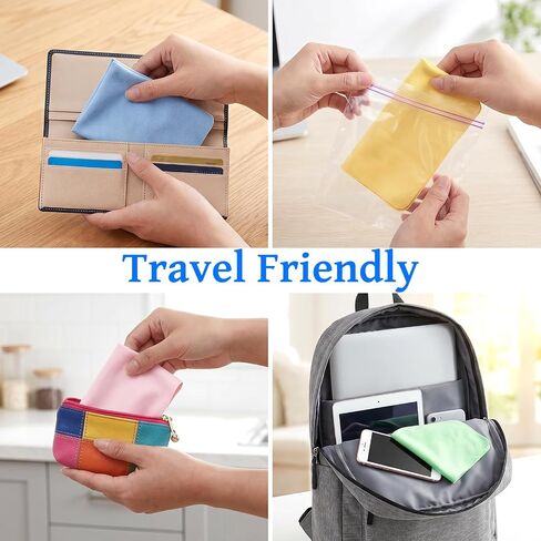 10 Pcs Eye Glass Clean Cloths, 6 * 6in Scratch-Free Glasses Cleaning Cloth, Shammy Microfiber Cleaning Cloth for Glasses, Camera Lens, Screen in Kuwait