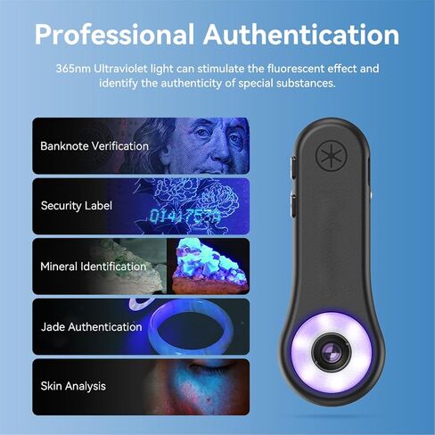 Cuifati 200X Magnification Phone Microscope Lens, CRI 95+ with CPL Filter for Smartphones, 18 LED Lights for Jewelry Appraisal Material Analysis in Kuwait