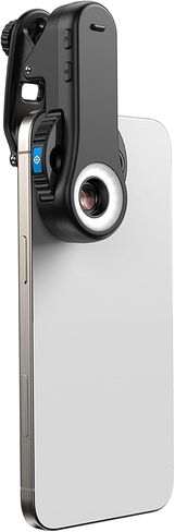 Phone Microscope Lens, 40X-120X Zoom with CRI 92+ LED Light & Universal Clip, 365nm Lamp, Rechargeable for Science Jewelry Skin and Fabric Analysis in Kuwait