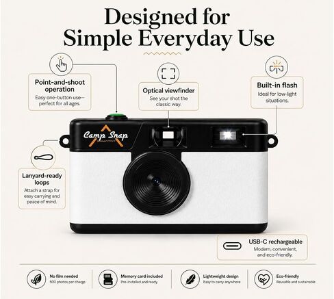Screen-Free Digital Camera by Camp Snap in Kuwait