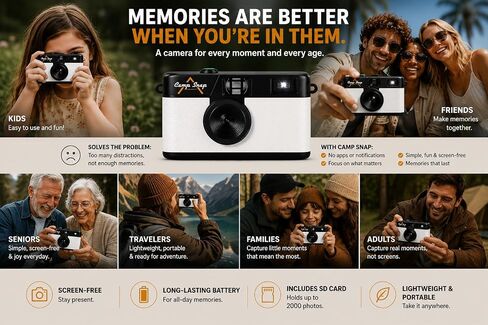Screen-Free Digital Camera by Camp Snap in Kuwait