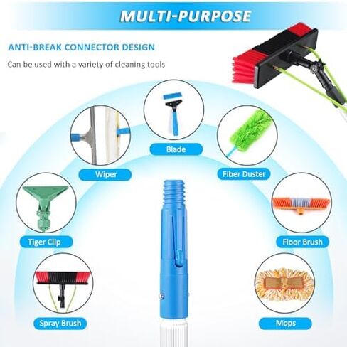 Solar Panel Cleaning Brush & Pole Kit - 5-12m Water Fed Pole with 30/50cm Brush for Outdoor Window Cleaning, Solar Panel Maintenance, and Easy Reach Cleaning Solutions in Kuwait