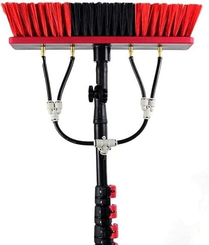 Adjustable Telescopic Water Fed Pole Kit180° Rotatable Brush for Effortless Window Solar Panel & Outdoor CleaningIdeal for Home & Professional Use in Kuwait