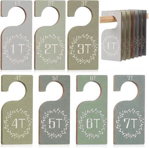 Patelai 7 Pcs Wooden Baby Closet Dividers for Clothes Organizer,Wood in Kuwait