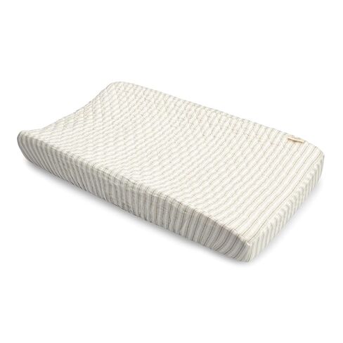 Crane Baby 100% Organic Cotton Change Pad Cover, Neutral Check Pattern for Boys, Girls, Unisex, Ultra-Soft GOTS Certified Cotton Cover, Perfect Registry Gift in Kuwait