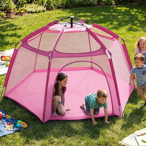 Alvantor® Baby Playpen Pop Up Play Yard 84"x84"x44"Large Kids Play Tent Indoor Outdoor Playhouse Mesh Play Pen, Mosquito Net Playpen Camping Beach Playground for Babies Toddlers Infant, Navy in Saudi Arabia