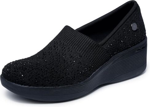 Skechers Women's Martha Stewart Pier-Lite - Reflection Shoe | Martha Stewart Collab, Casual, Slip-ins, Air-Cooled Memory Foam, Stretch Fit, Vegan, Wedge in Kuwait