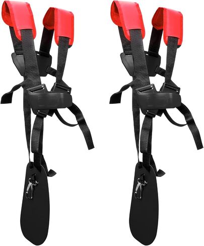 Weed Eater Strap Harness, Double Shoulder Padded Trimmer Strap for Weed Wacker, String Trimmer & Brush Cutter, Adjustable Shoulder Harness Compatible with Ego Greenworks Ryobi Stihl (2PCS) in Kuwait