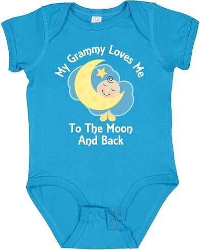 inktastic Grammy Loves Me Moon and Back Baby Bodysuit in Kuwait