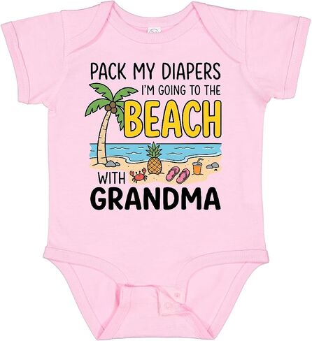 inktastic Beach Vacation with Grandma Baby Bodysuit in Saudi Arabia