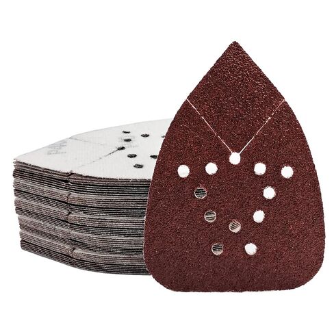 40 Grit Mouse Sander Sandpaper, 50PCS Sanding Pads for Mouse Palm Sanders, Hook and Loop Sandpaper, Triangle Sanding Pads for Black and Decker Mouse Sanders and Many Other Palm Sanders (40 Grit) in Kuwait