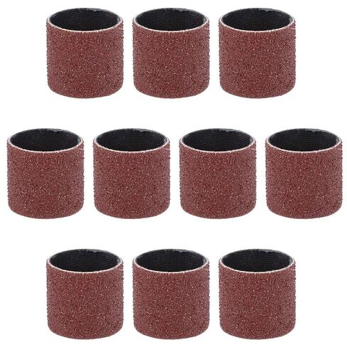 uxcell 1 Inch x 1 Inch Sanding Sleeves 80 Grits Sandpapers Band Drums 10 Pcs in Kuwait