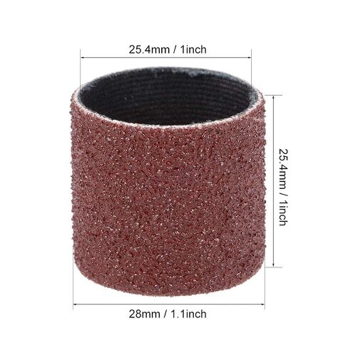 uxcell 1 Inch x 1 Inch Sanding Sleeves 80 Grits Sandpapers Band Drums 10 Pcs in Kuwait