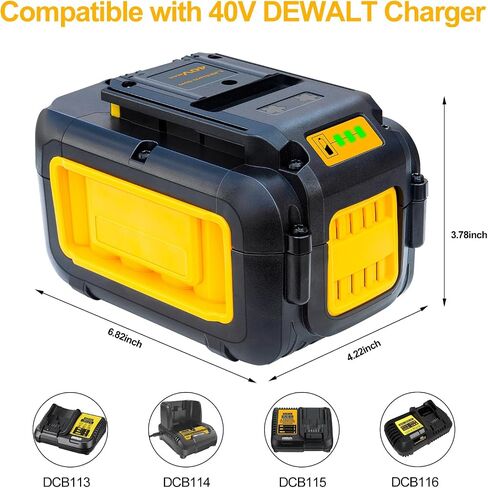 DTK 7.5Ah Replacement for Dewalt 40V Battery DCB404 DCB406 DCB407 DCB114 in Kuwait