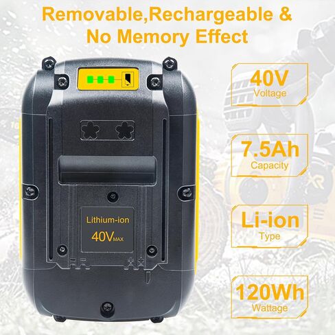 DTK 7.5Ah Replacement for Dewalt 40V Battery DCB404 DCB406 DCB407 DCB114 in Kuwait