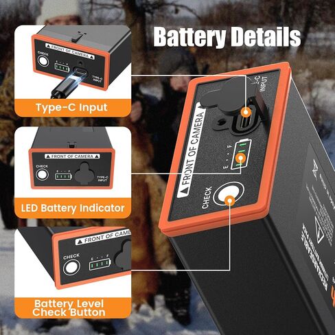 7000Mah Rechargeable Battery for Edge Trail Camera Lithium-Ion Battery | Compatible with Moultrie Edge, Edge PRO, Edge 2, Edge 2 PRO,Edge 3,Edge 3 PRO Pack of 2 in Saudi Arabia