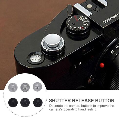 6pcs Shutter Release Button Replacement Flat Convex Concave | White Finish, Easy Installation, Reliable Operation, Improved Hand Feel in Kuwait