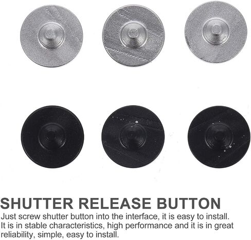 6pcs Shutter Release Button Replacement Flat Convex Concave | White Finish, Easy Installation, Reliable Operation, Improved Hand Feel in Kuwait