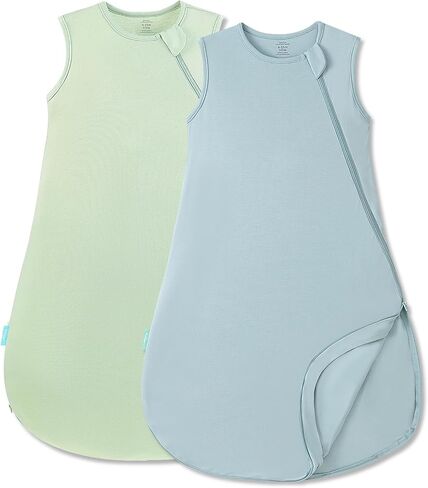 PurComfy Summer Sleep Sack, 0.5 TOG Bamboo Viscose Baby Wearable Blanket | Ideal For Sensitive Skin, 2-Way Zipper, Buttery Soft, Breathable, Lightweight, Baby Sleeping Bag, Neutral for Boy Girl in Kuwait