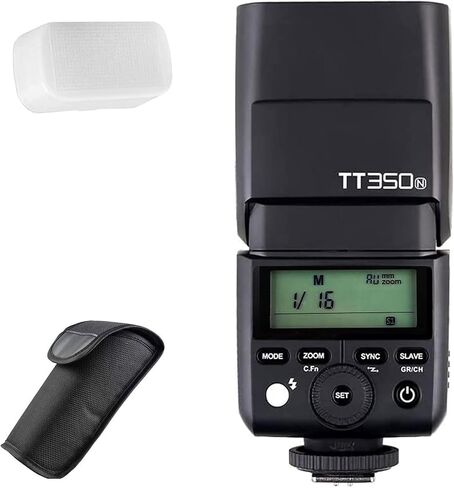 ‌Godox TT350N Flash Compact Speedlight for Nikon | 24-200mm Zoom, GN36 Power, TTL/Manual Control, 2.4G Wireless Sync, 1.5s Recycle Time, Ultra-Light in Kuwait