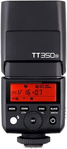 ‌Godox TT350N Flash Compact Speedlight for Nikon | 24-200mm Zoom, GN36 Power, TTL/Manual Control, 2.4G Wireless Sync, 1.5s Recycle Time, Ultra-Light in Kuwait