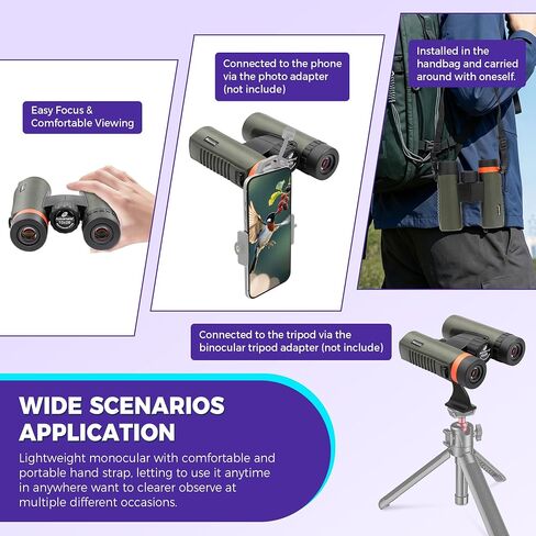 Astromania 10x26 Waterproof Compact Binoculars for Traveling, Wildlife, Camping and Sport Games, Theater and Concerts, Bird Watching in Kuwait