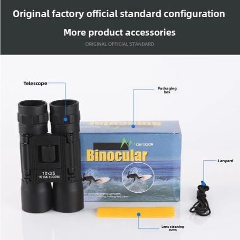 10x25 Compact Waterproof Mini Pocket Binoculars for Adults Bird Watching Travel Concert Hunting in Kuwait