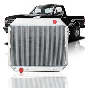Tepilauda Full Aluminum Radiator compatible with 1966-1979 Ford F-Series F100 F150 F250 F350 Bronco Truck Pickup V8 Engine 3 Row Core Radiators