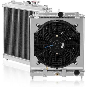 BDFHYK 2ROW-30MM 19010P07014 Aluminum Radiator Compatible with for 1997-2000 Acura EL L4 1.6L/1994-2001 Integra L4 1.8L,1992-2000 Honda Civic L4 1.5L/L4 1.6L,1993-1997 Civic del Sol L4 1.5L/L4 1.6L in Saudi Arabia