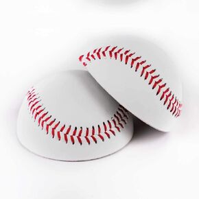 Buffalo BottleCraft Half Baseball for Baseball Craft Creativity, 3-Dimensional Leather Baseball, as Part of Baseball Room Decor, Baseball Decor Boys Room or Baseball Gift.
