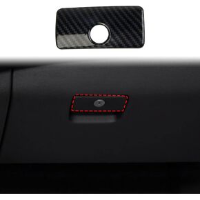 Fewshaw Carbon Fiber Glove Box Handle Switch Cover Trim Accessories For 2021-2023 Chevy Tahoe Suburban For 2021-2023 GMC Yukon