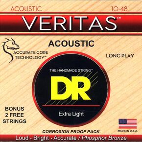 DR Strings VTA-10 Veritas Phosphor Bronze Acoustic Guitar String 10-48 Extra Light in Kuwait