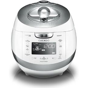 CUCKOO CRP-BHSS0609F | 6-Cup (Uncooked) Induction Heating Pressure Rice Cooker | 16 Menu Options, Stainless Steel Inner Pot, Made in Korea | White