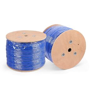 AvesView CAT6 Indoor 1000ft Shielded Ethernet Cable Easy Pull Box 10Gbps Cat 6 High-Speed Internet Cable Foiled Twisted Pair (FTP) Copper Clad Aluminum (CCA) 23AWG 550MHz – Blue