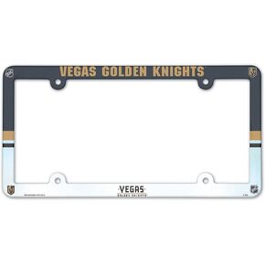 WinCraft NHL Vegas Golden Knights Plastic Full Color Style License Plate Frame, One Size, Team Color