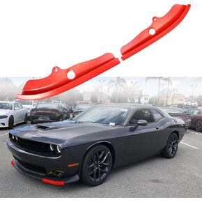 Front Bumper Lip Compatible with 2015-2021 Dodge Challenger R/T Scat Pack 2019-2021 R/T GT Red Not for SXT Widebody