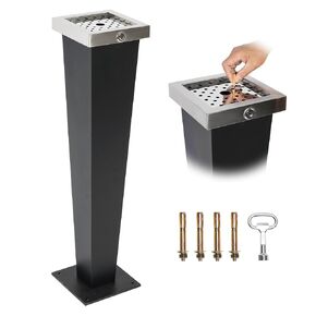 AIWFL Trash Can Outdoor Rustproof Commercial Garbage Can Outside Waste Bins for Patio, Backyard, Hotel, Hideaway